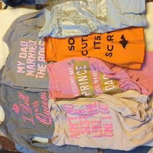 6 girl's sz5 long sleeve t-shirts